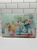 11x8 Glass Textured Sublimated Cutting Board with Beautiful Design