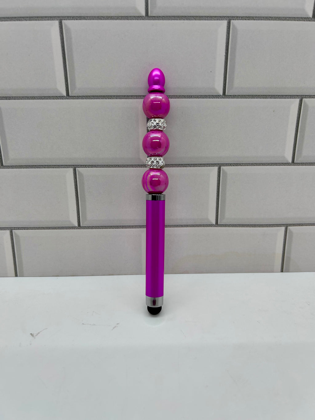 Stylet/Stylo Perlé - Acrylique Rose
