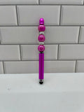 Stylet/Stylo Perlé - Acrylique Rose