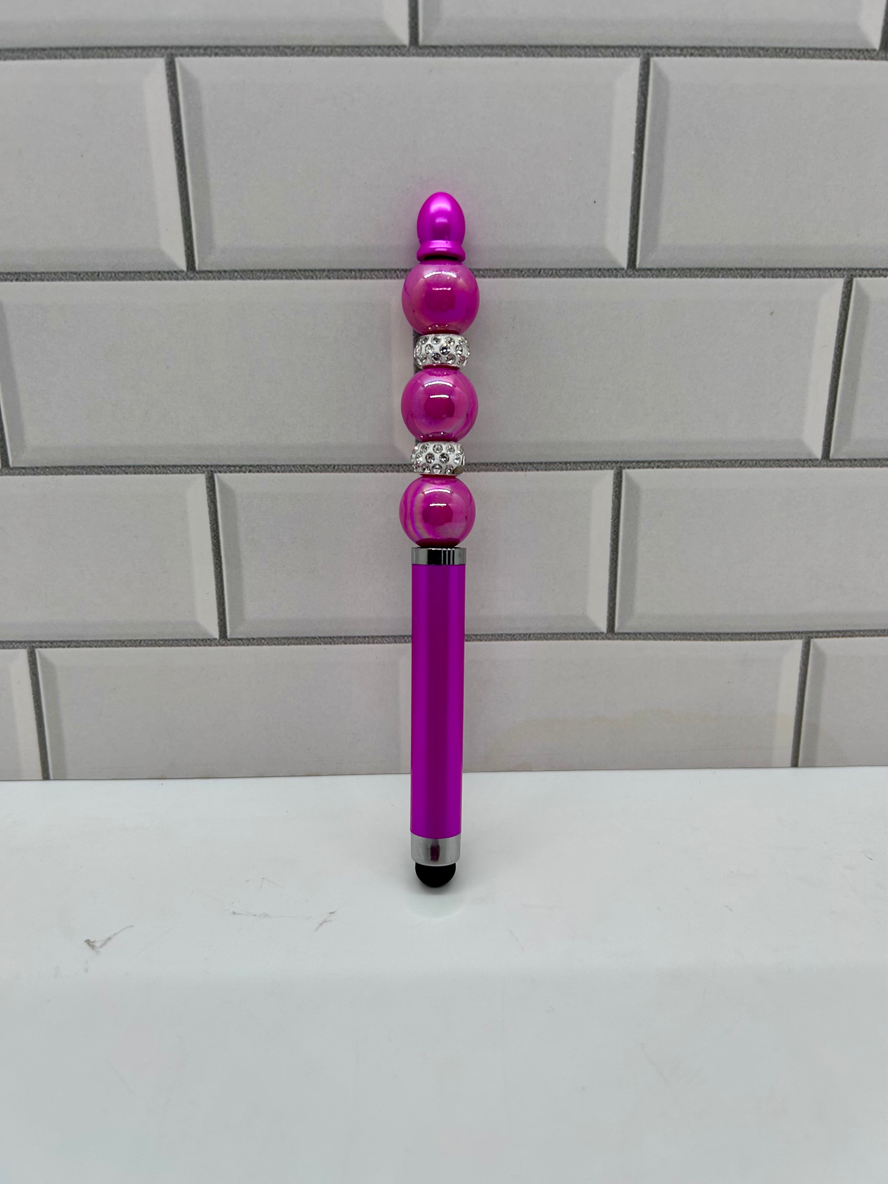 Stylet/Stylo Perlé - Acrylique Rose