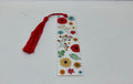 Acrylic Bookmark with Red Colored Tassel, Floral Theme