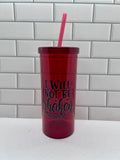 20 oz Acrylic Tumblers featuring Inspiration Design, Lid and Straw-Red