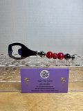 Beaded Bottle Opener-Red
