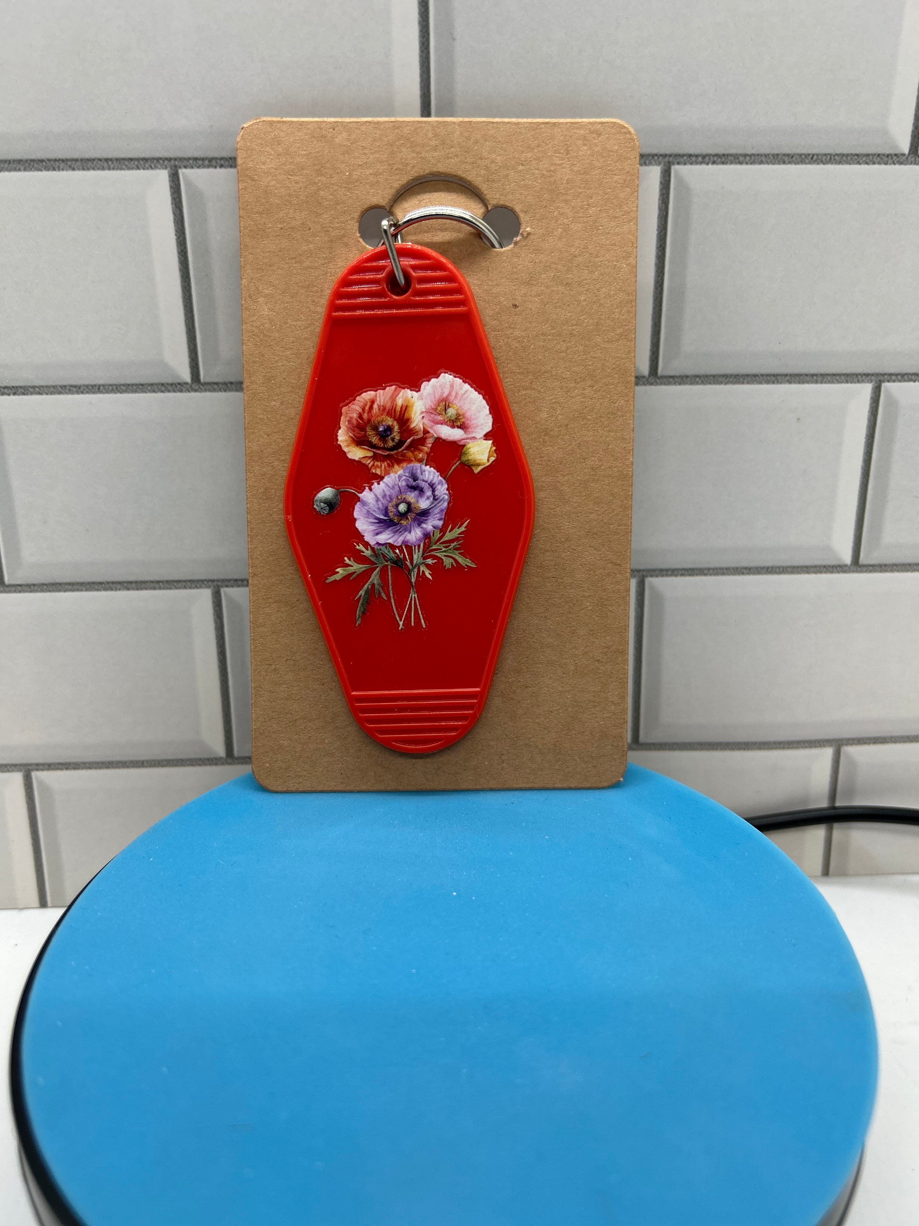 Retro Style Motel Keychain