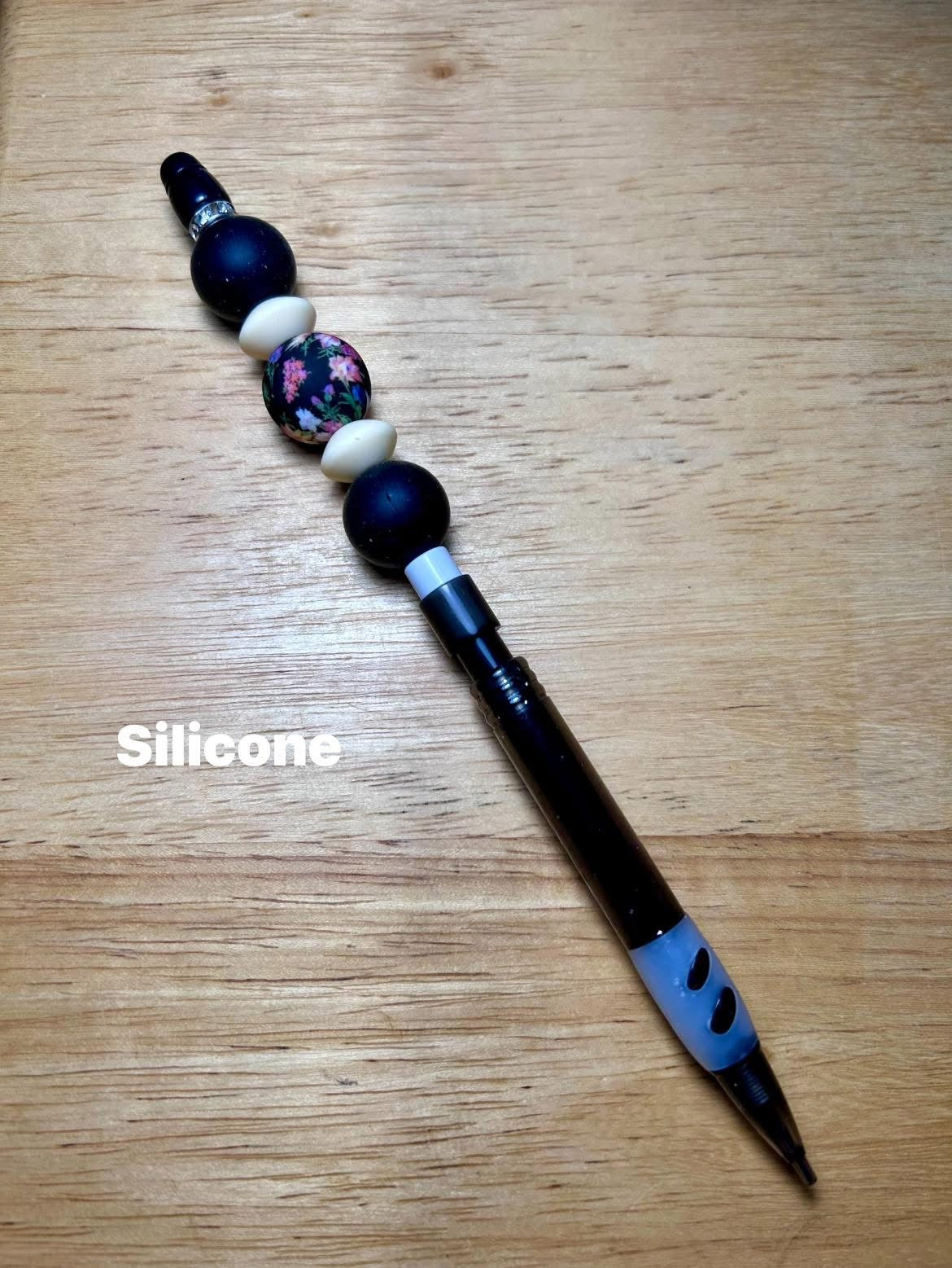 Beaded Mechanical Pencil-Black Silicone