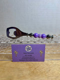 Beaded Bottle Opener-Purple