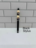 Stylet à perles en silicone noir