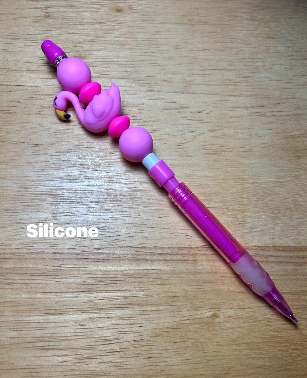 Crayon mécanique à perles - Silicone rose