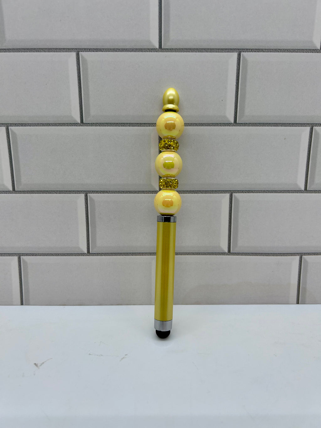 Stylet/Stylo Perlé – Acrylique Jaune