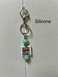 Silicone Beaded Keychain with Christian Focal