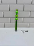 Beaded Stylus-Green Acrylic