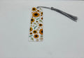 Acrylic Bookmark with Gray Colored Tassel, Floral Theme