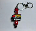 Valentines Day Theme Beaded Keychain