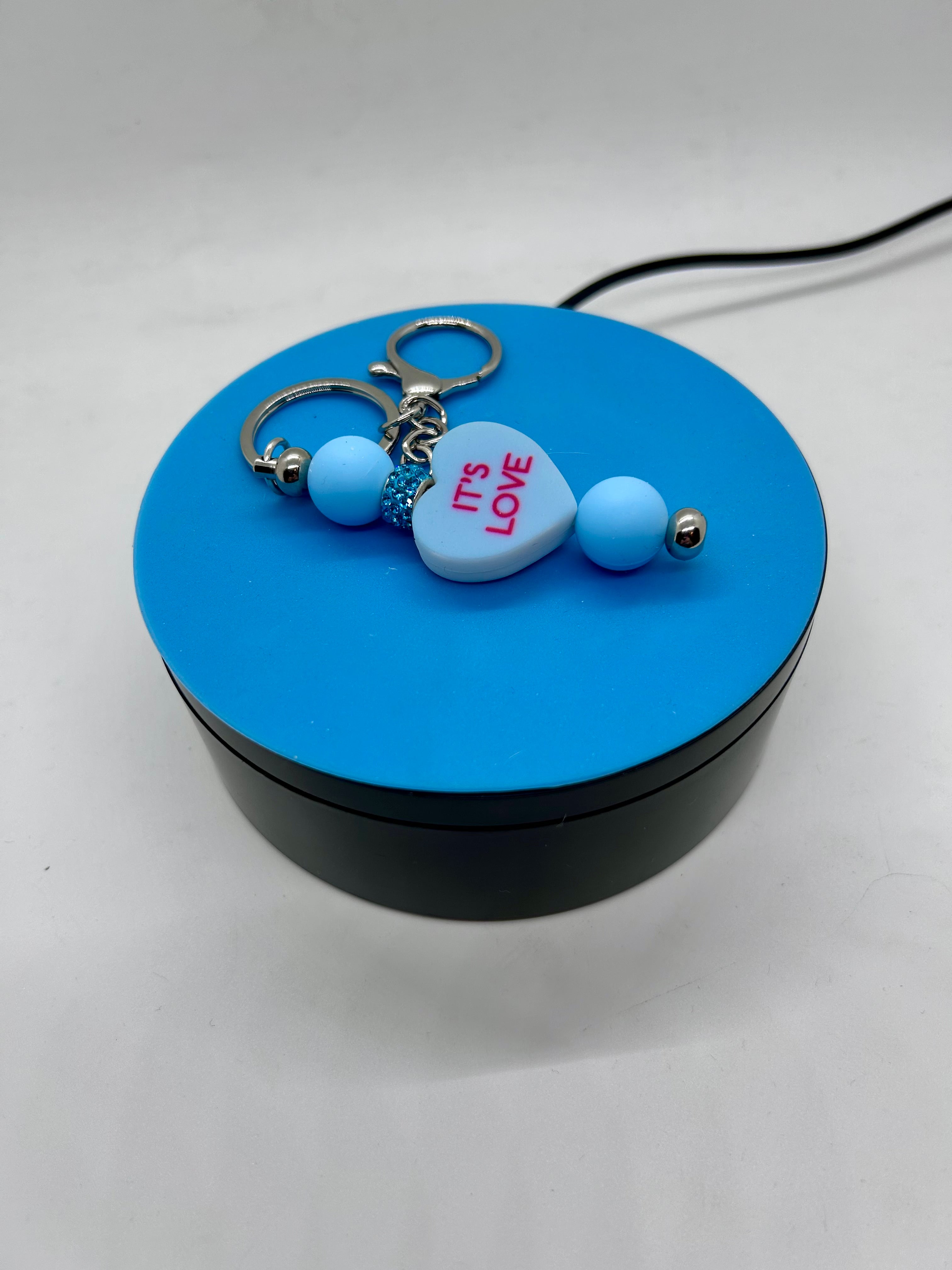 Porte-clés à perles thème Saint-Valentin