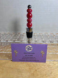 Beaded Wine Stopper-Red
