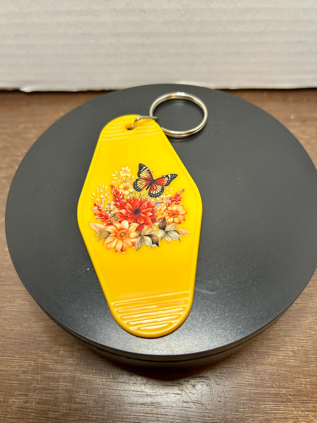 Porte-clés de motel de style rétro avec motif