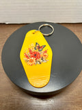 Porte-clés de motel de style rétro avec motif