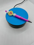 Stylos billes perlés thème Saint-Valentin