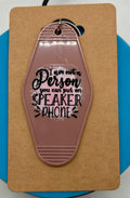 Retro Style Motel Keychain With Sassy Design