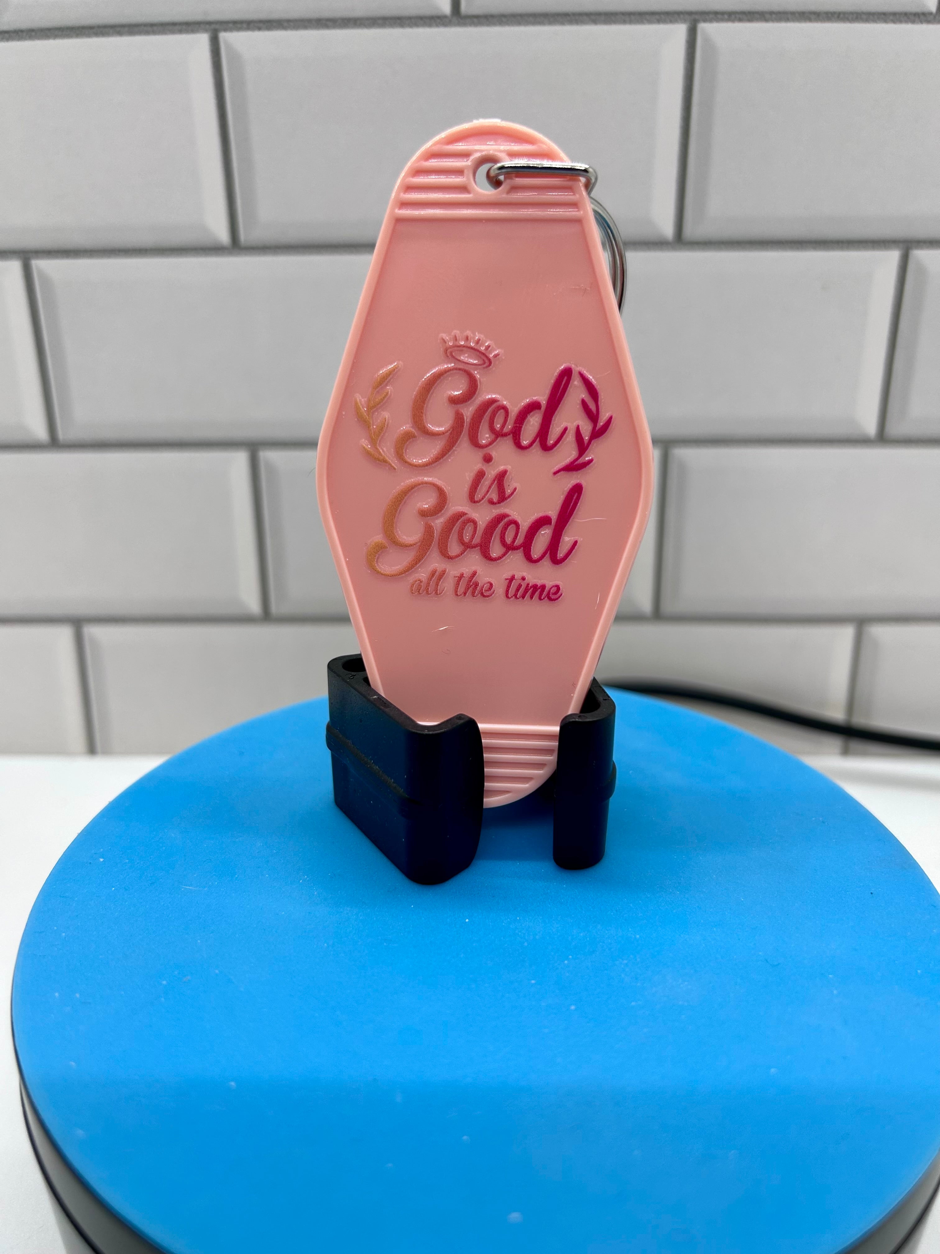 Porte-clés de motel de style rétro avec thème inspirant – Pêche