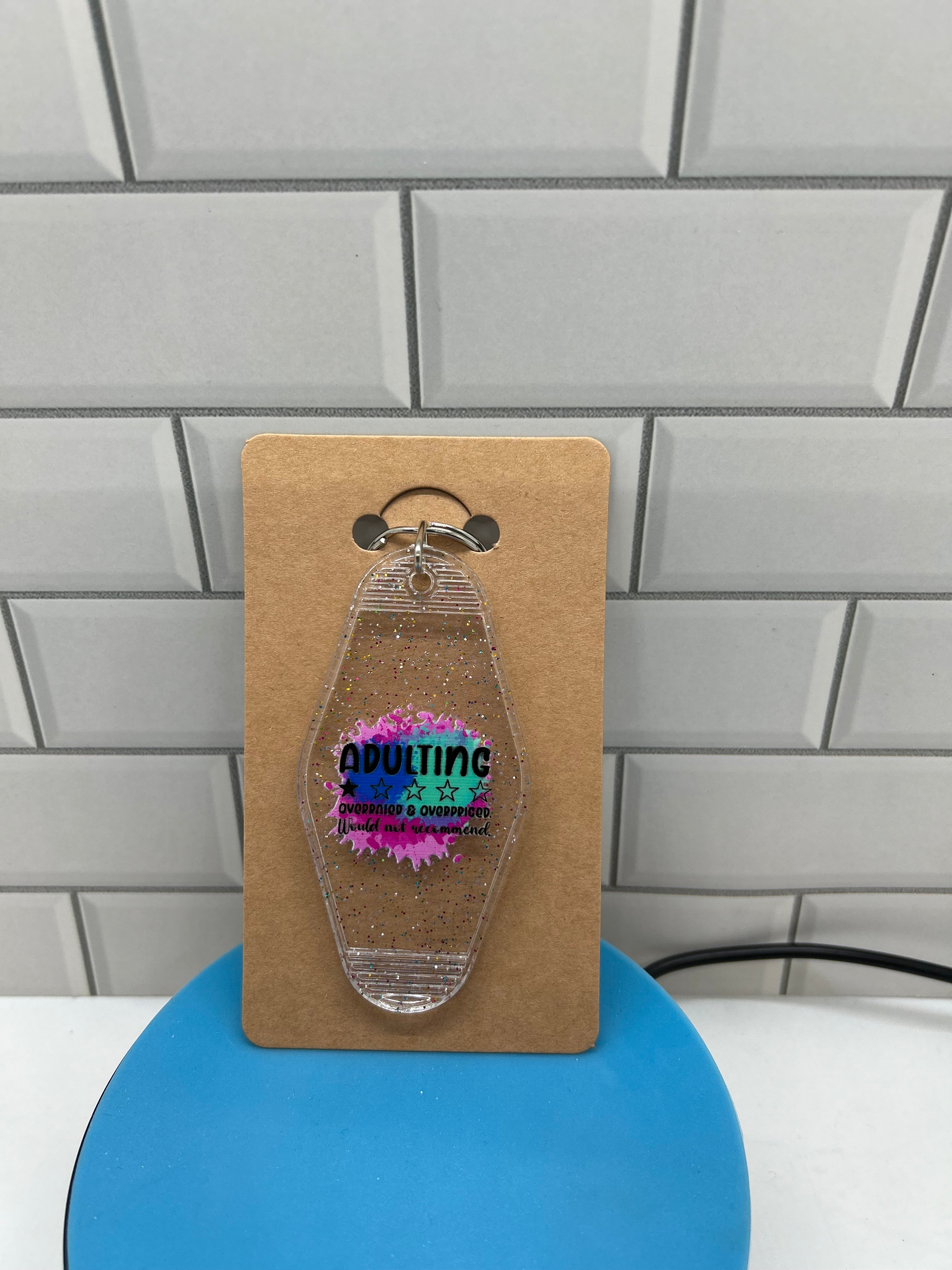 Retro Style Motel Keychain