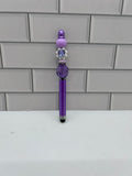 Beaded Stylus/Pen-Purple/Heart