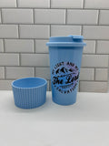 Gobelets en plastique chauds/froids de 530 ml avec motif inspirant - Bleu