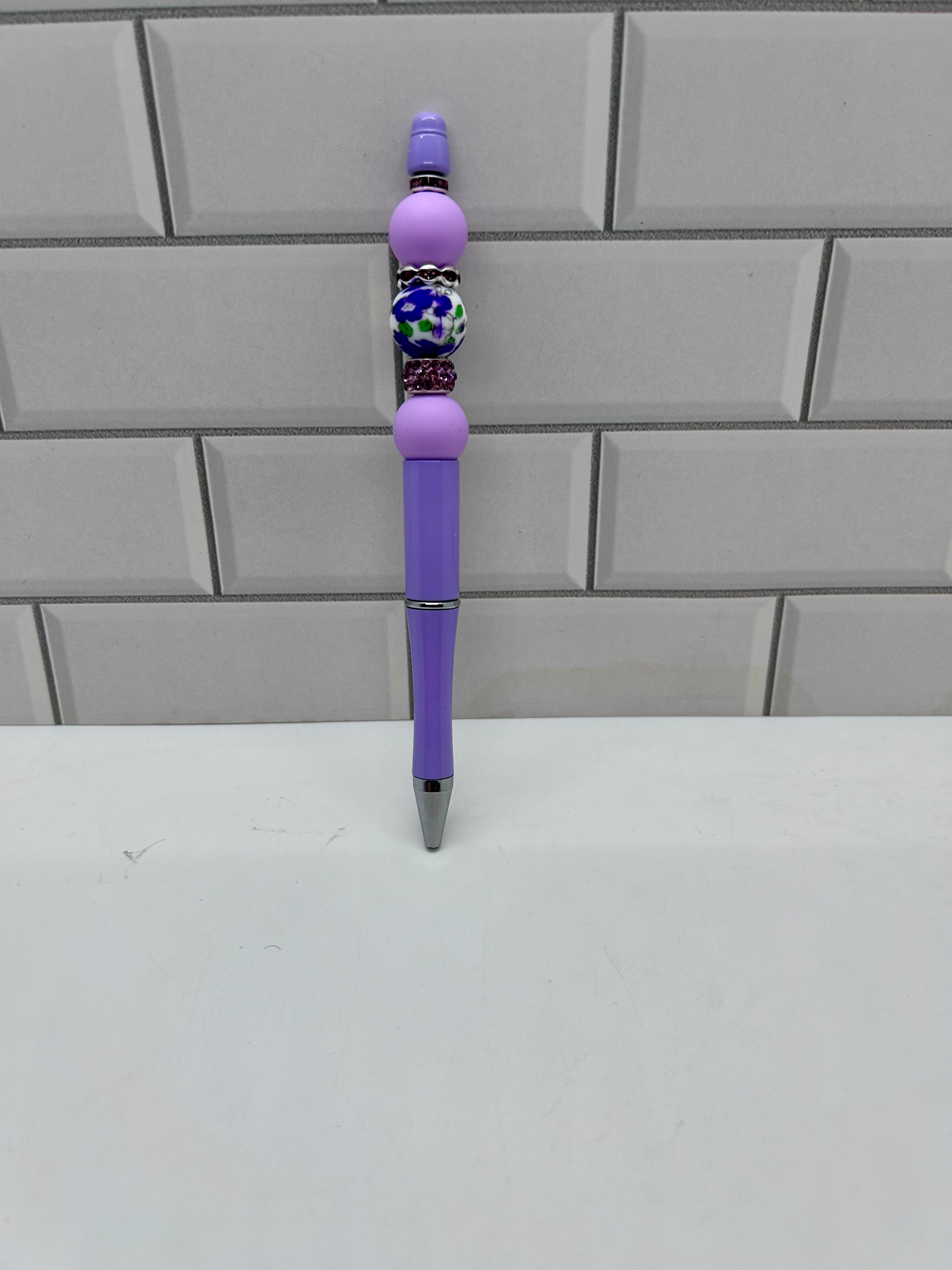 Beaded Ballpoint Pen-Purple Silicone