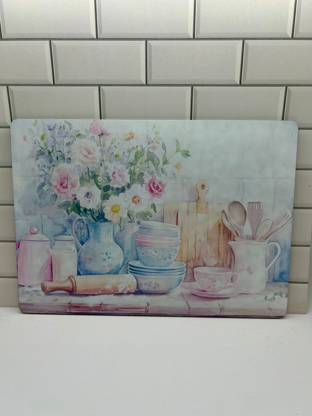 11x8 Glass Textured Sublimated Cutting Board with Beautiful Design