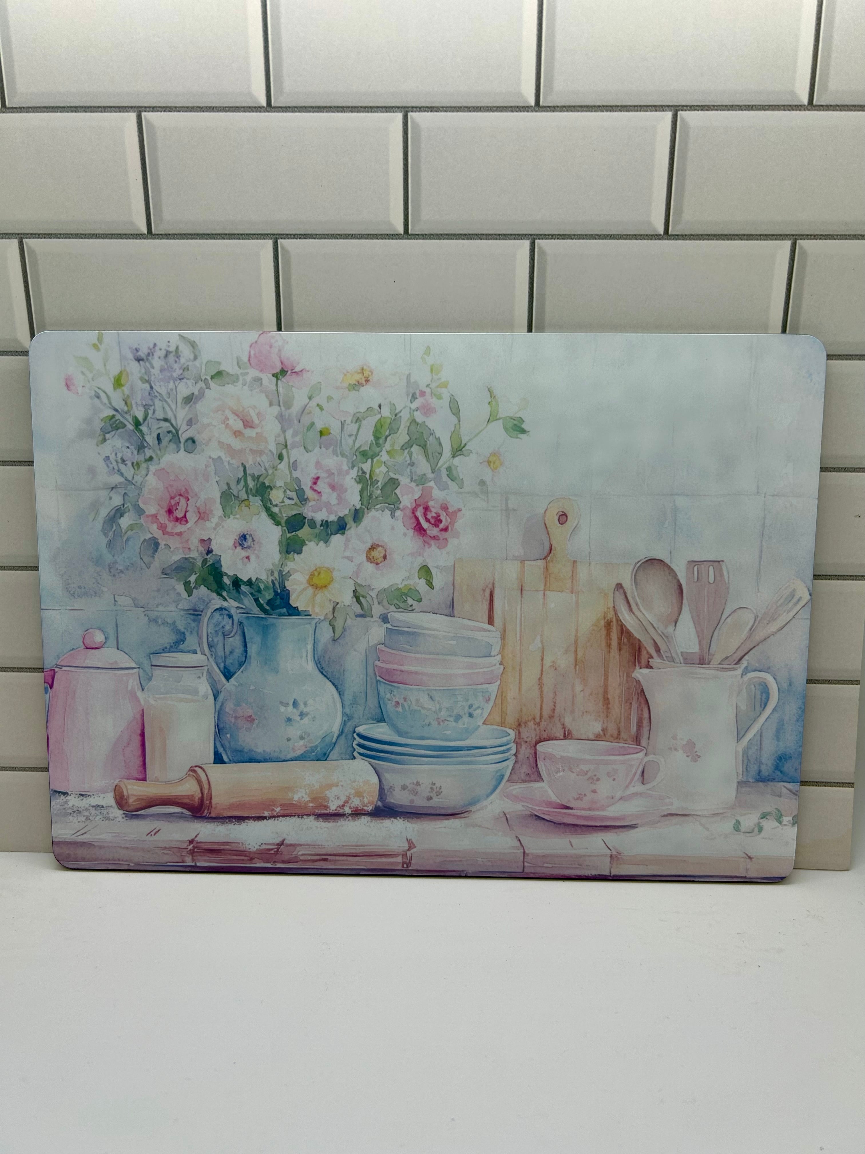 11x8 Glass Textured Sublimated Cutting Board with Beautiful Design