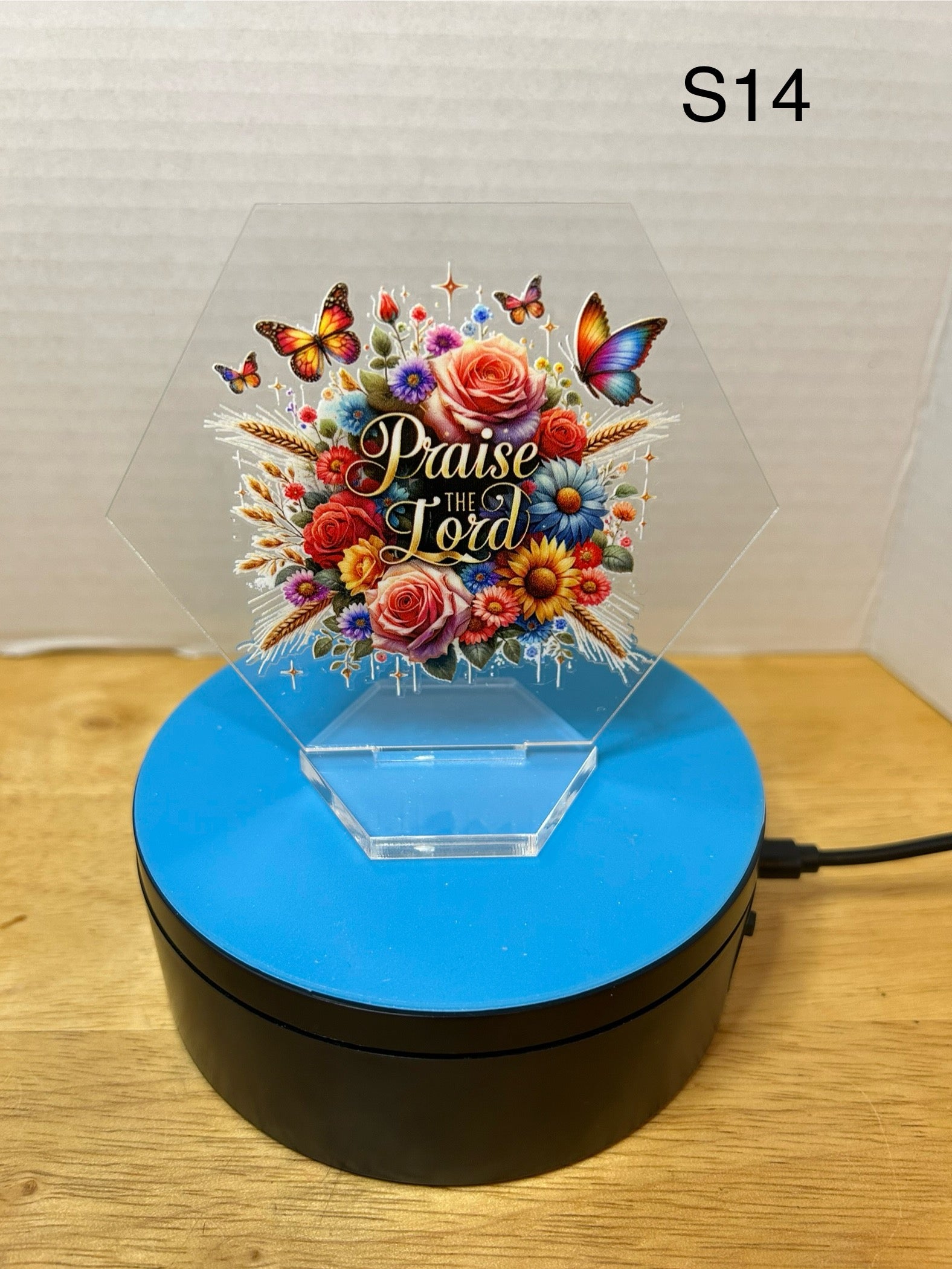 Acrylic Hexagon 4.5 Inch Sign featuring a Beautiful Design