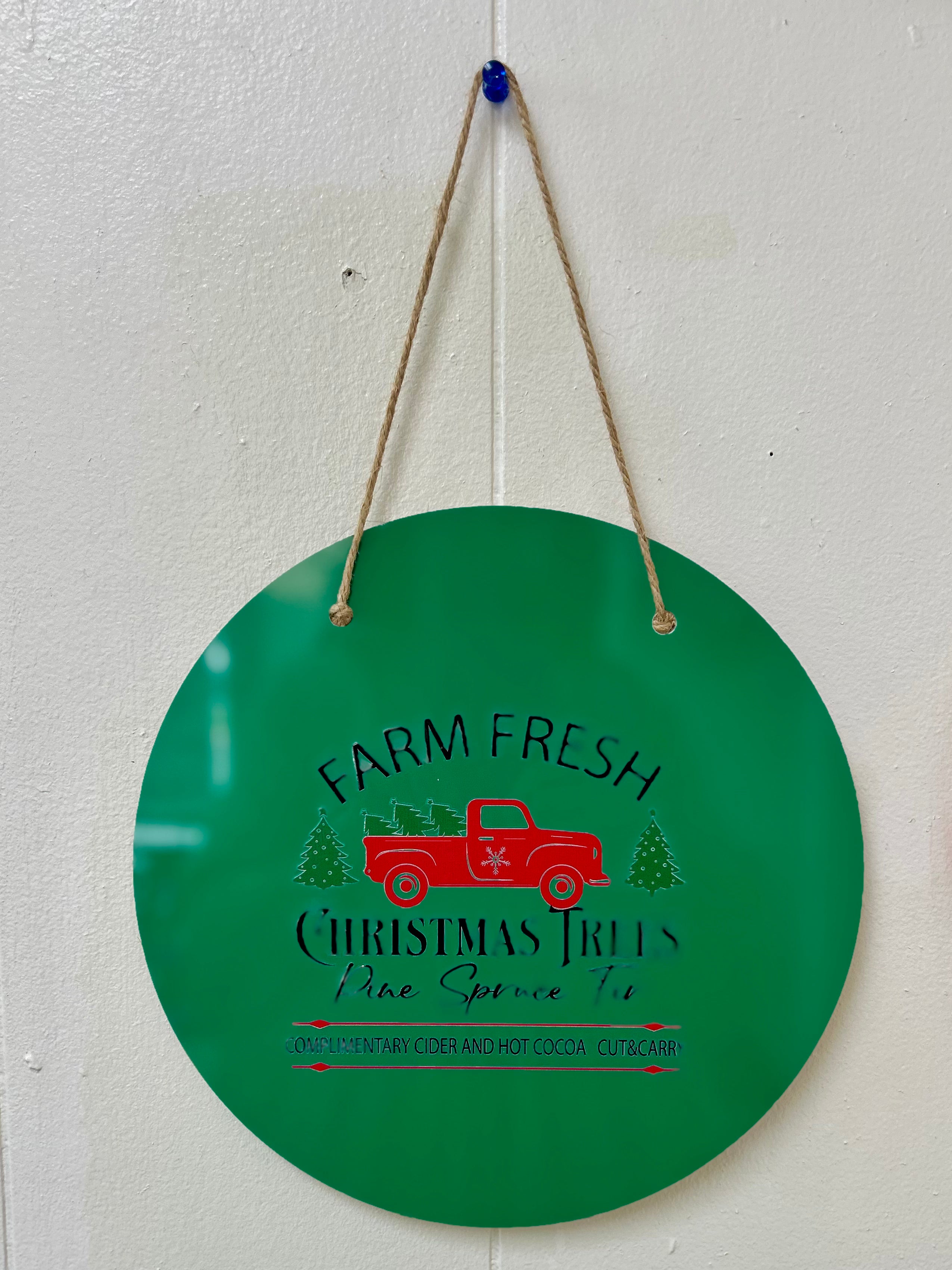 Panneau de Noël en métal