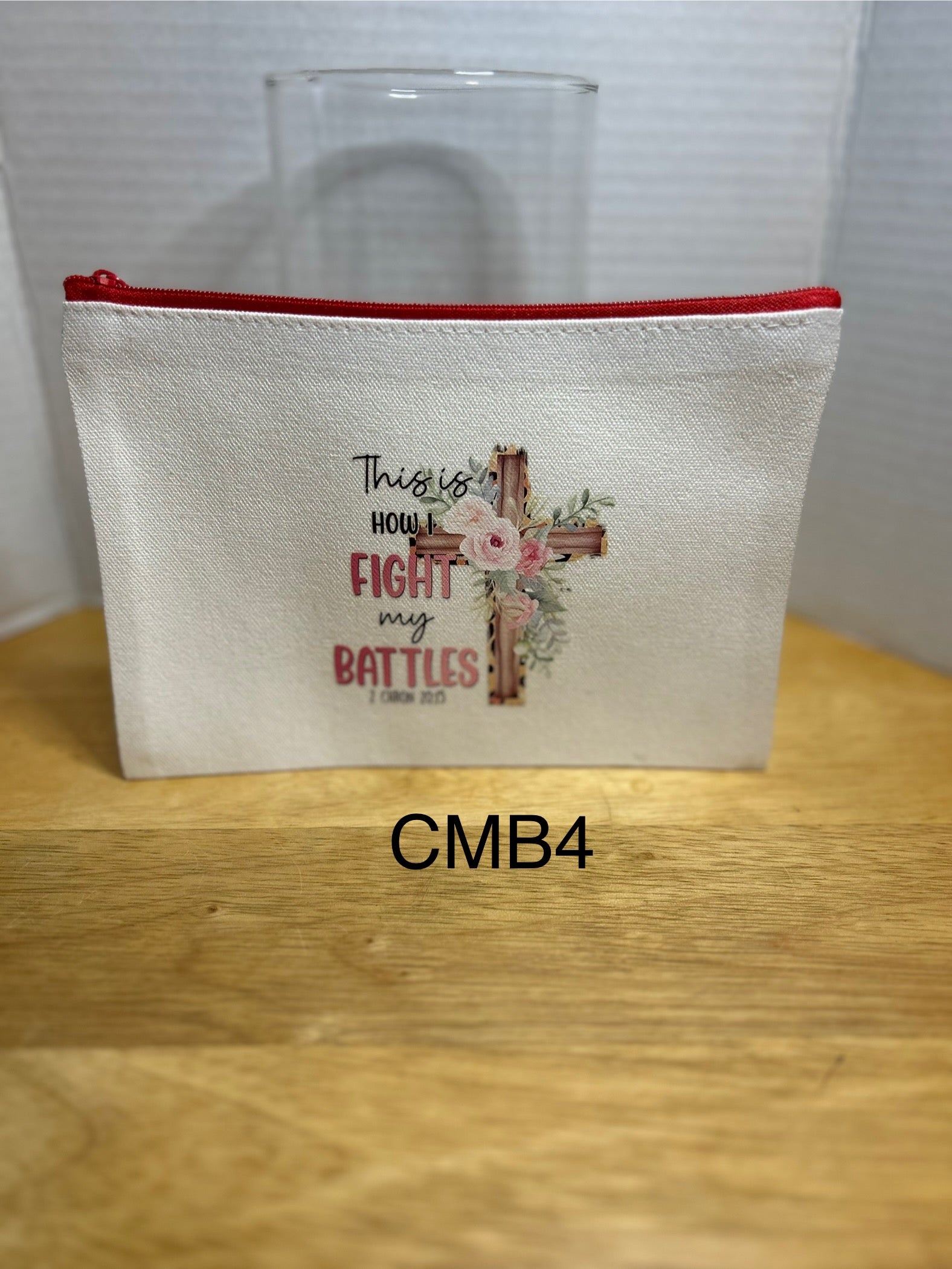 Trousse de maquillage en toile avec un beau motif, 14,5 cm x 20 cm