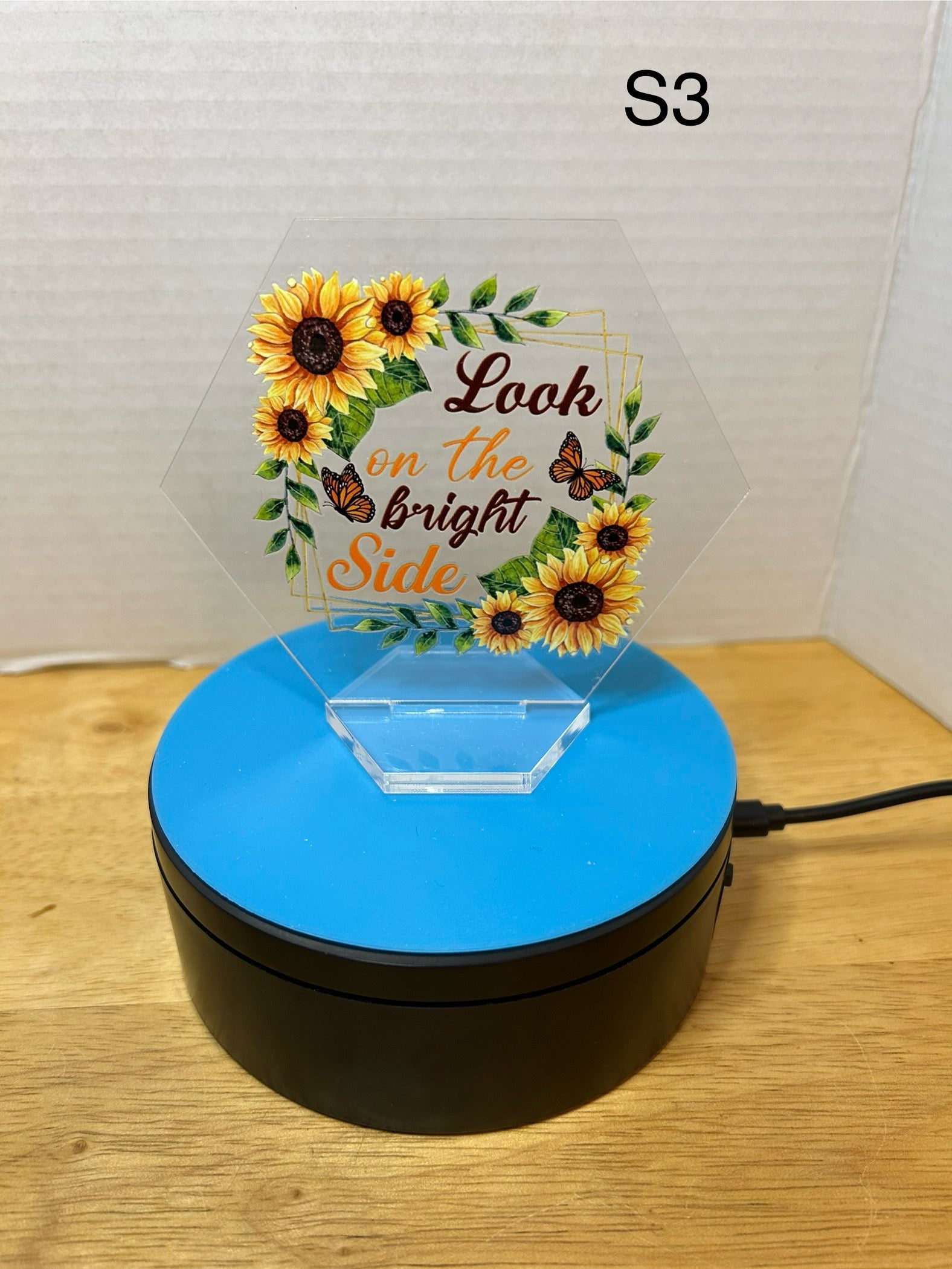 Acrylic Hexagon 4.5 Inch Sign featuring a Beautiful Design