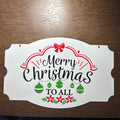 8 inch Metal Sign featuring a Christmas Theme