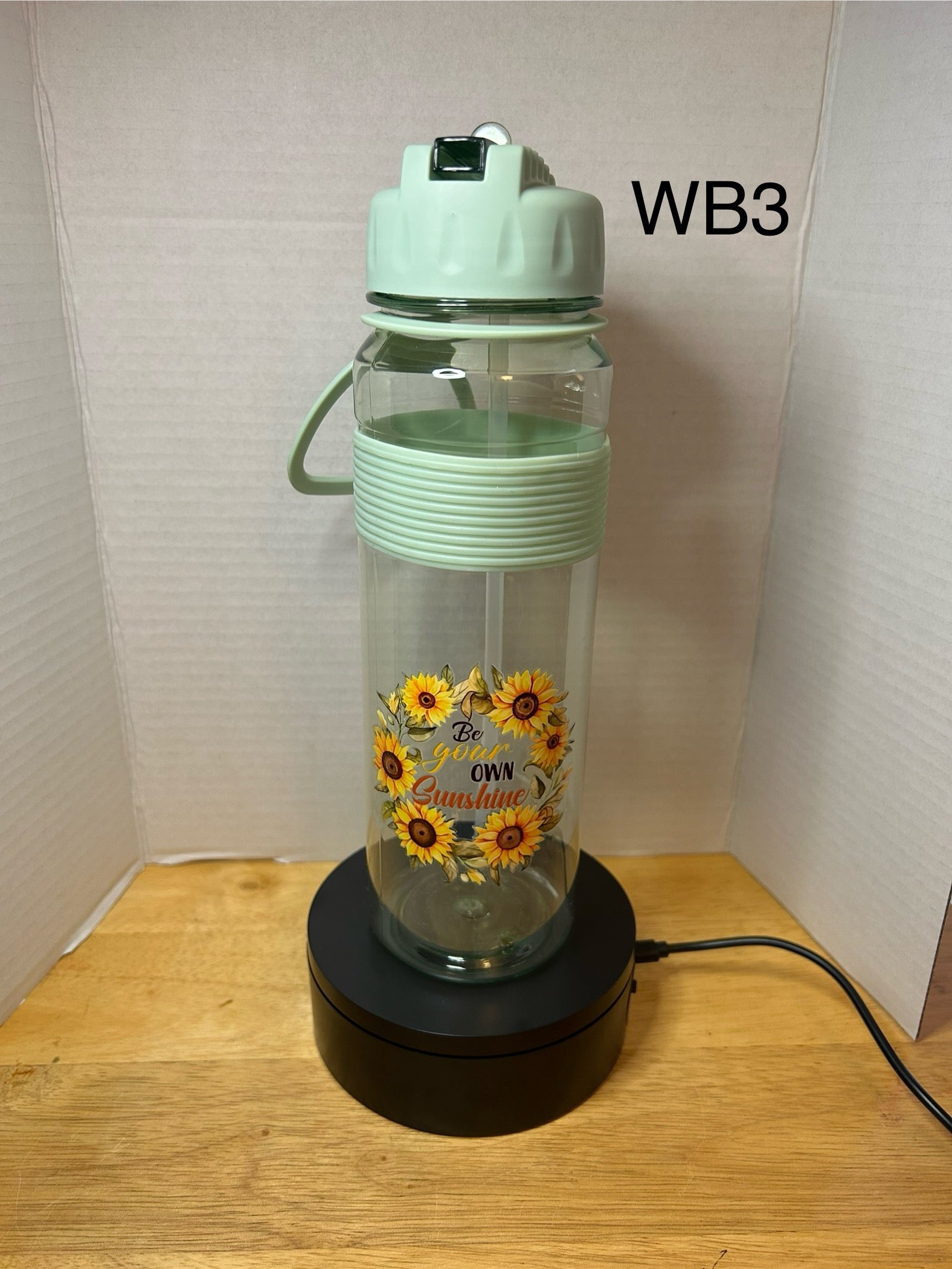 Bouteille d'eau en plastique de 887 ml avec poignée et paille, dotée d'un magnifique design