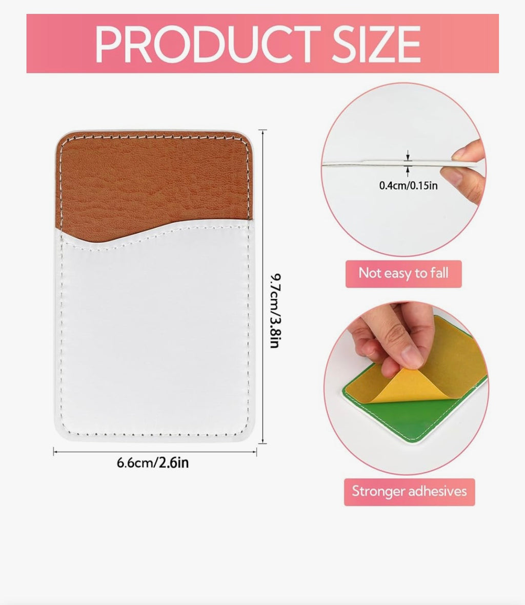 PU Leather Phone Card Holder, Stick On Credit Card Holder