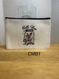 Trousse de maquillage en toile avec un beau motif, 14,5 cm x 20 cm