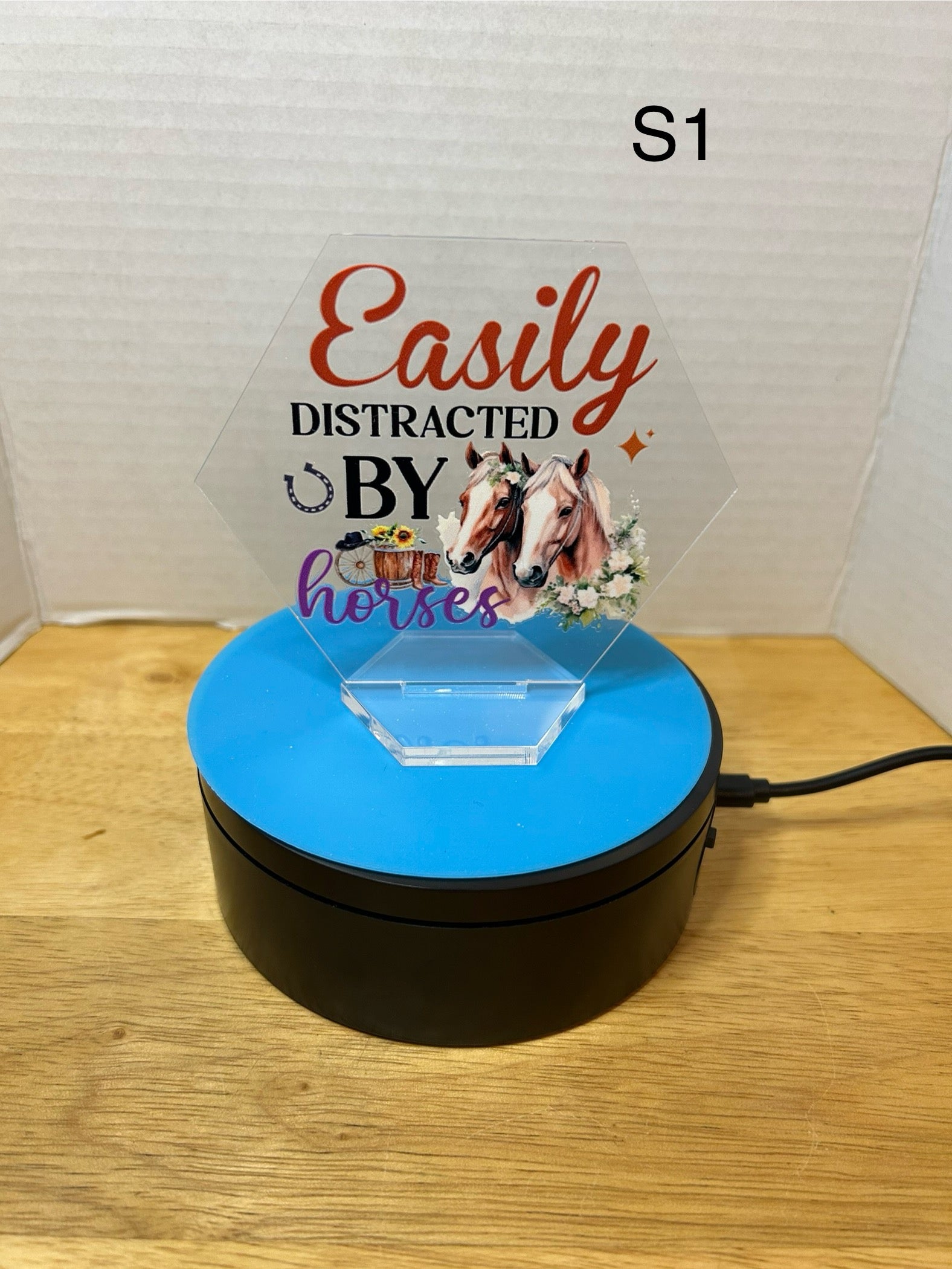 Acrylic Hexagon 4.5 Inch Sign featuring a Beautiful Design