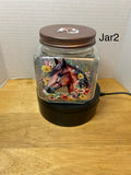 Glass Iridescent Square Jar with Metal Lid featuring a Beautiful Design