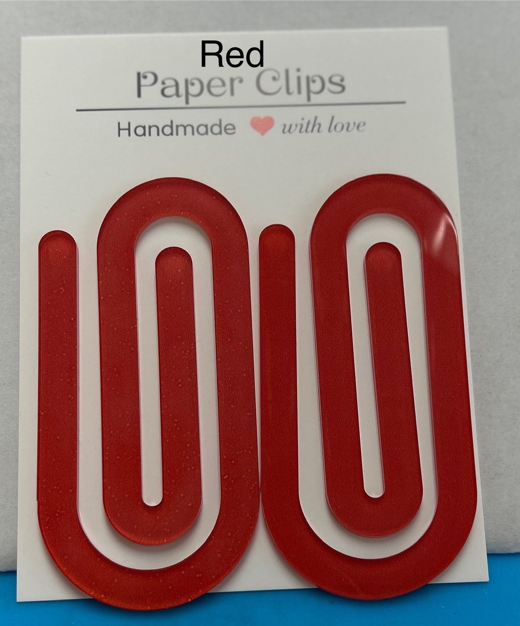 Acrylic 4inx2in Jumbo Paper Clips with Beautiful Design