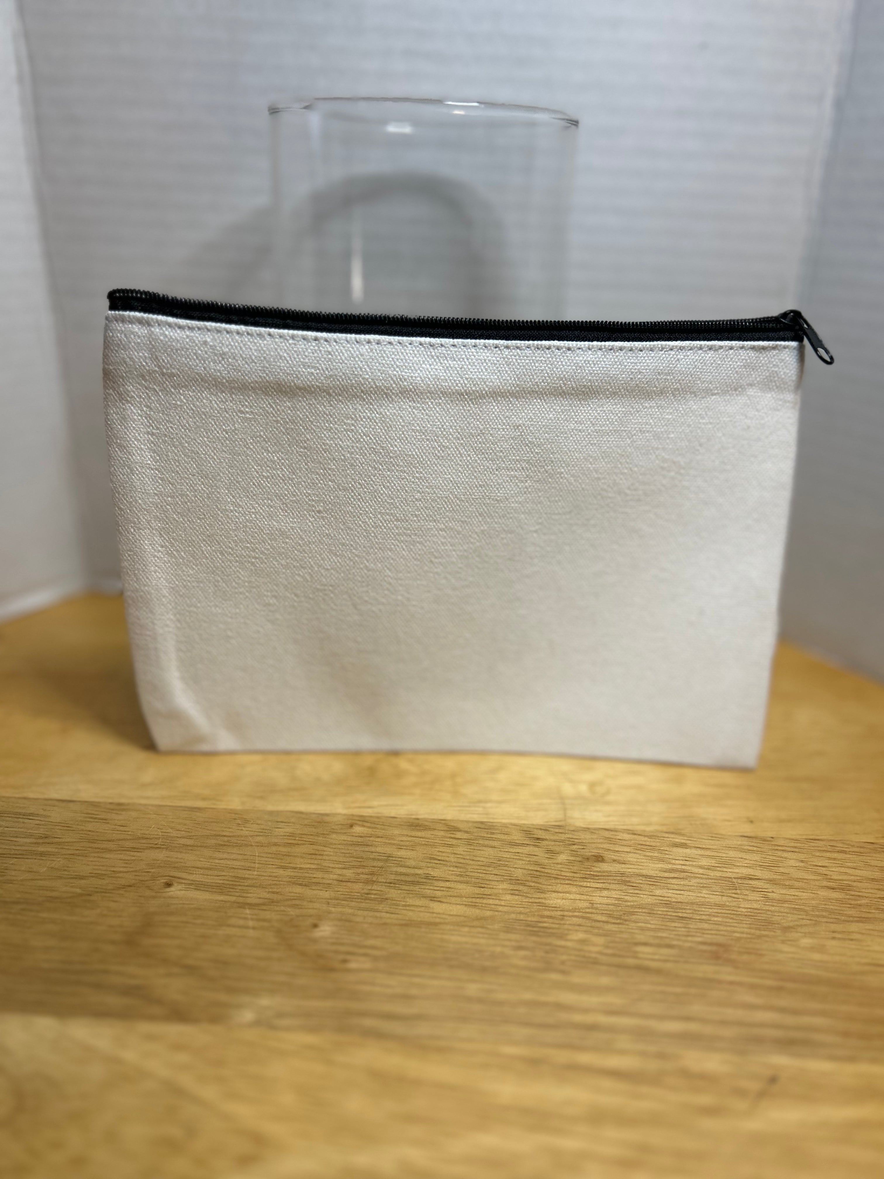 Trousse de maquillage en toile avec un beau motif, 14,5 cm x 20 cm
