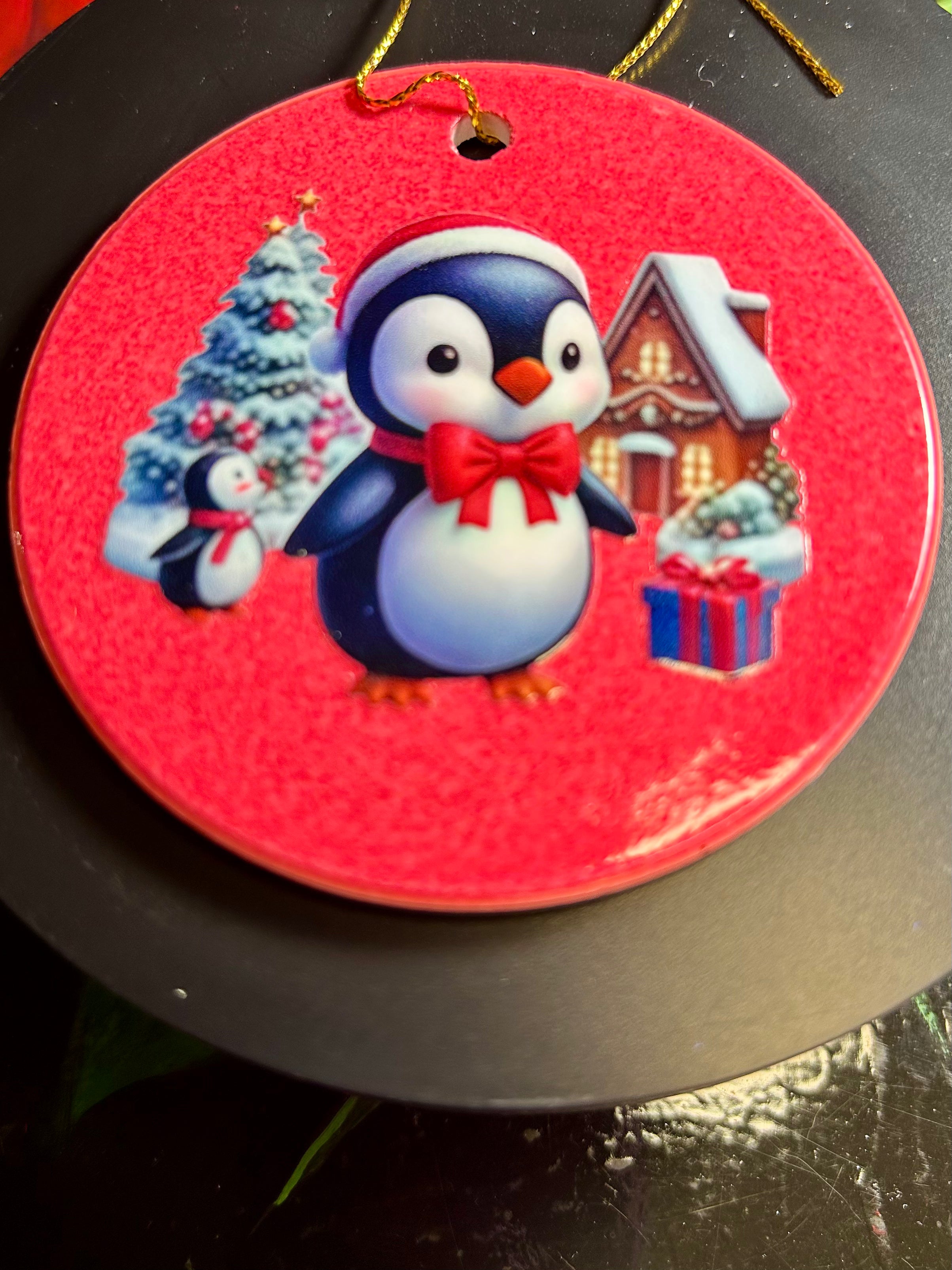 Décorations de Noël en céramique de 3 pouces