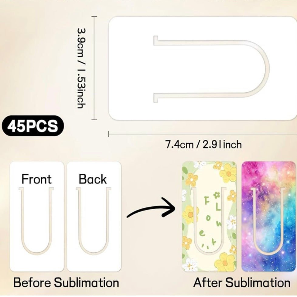 Double Sided PET Plastic Page Bookmarks