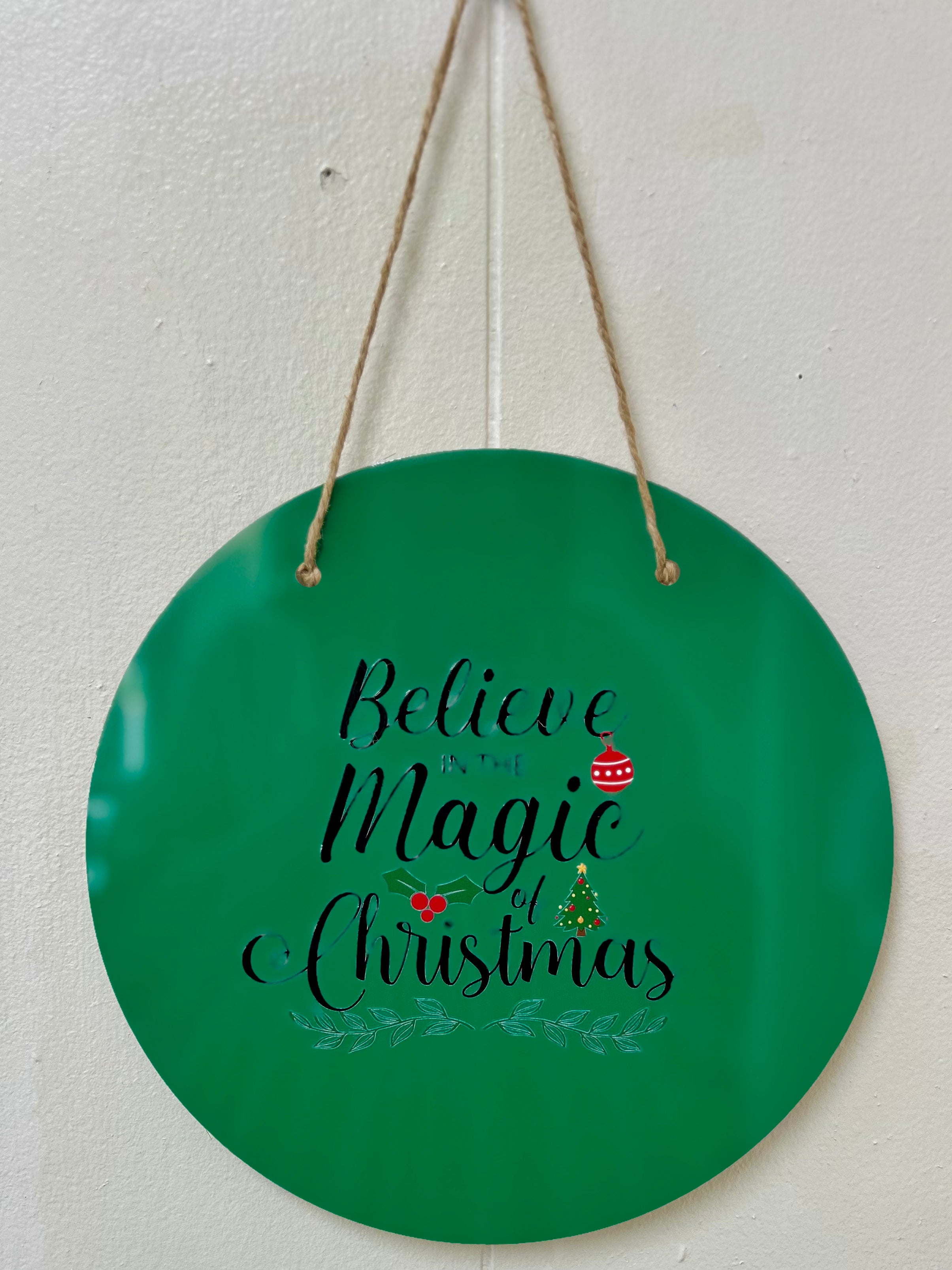 Panneau de Noël en métal