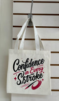 Canvas Mini Tote Bag With White Handles, Featuring a Beautiful Makeup Design. 10x10 inches