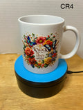 11 oz Ceramic Coffee Mug featuring a Beautiful Design, Right Hand Sided Handle