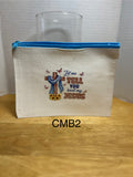 Trousse de maquillage en toile avec un beau design, 14,5 cm x 20 cm
