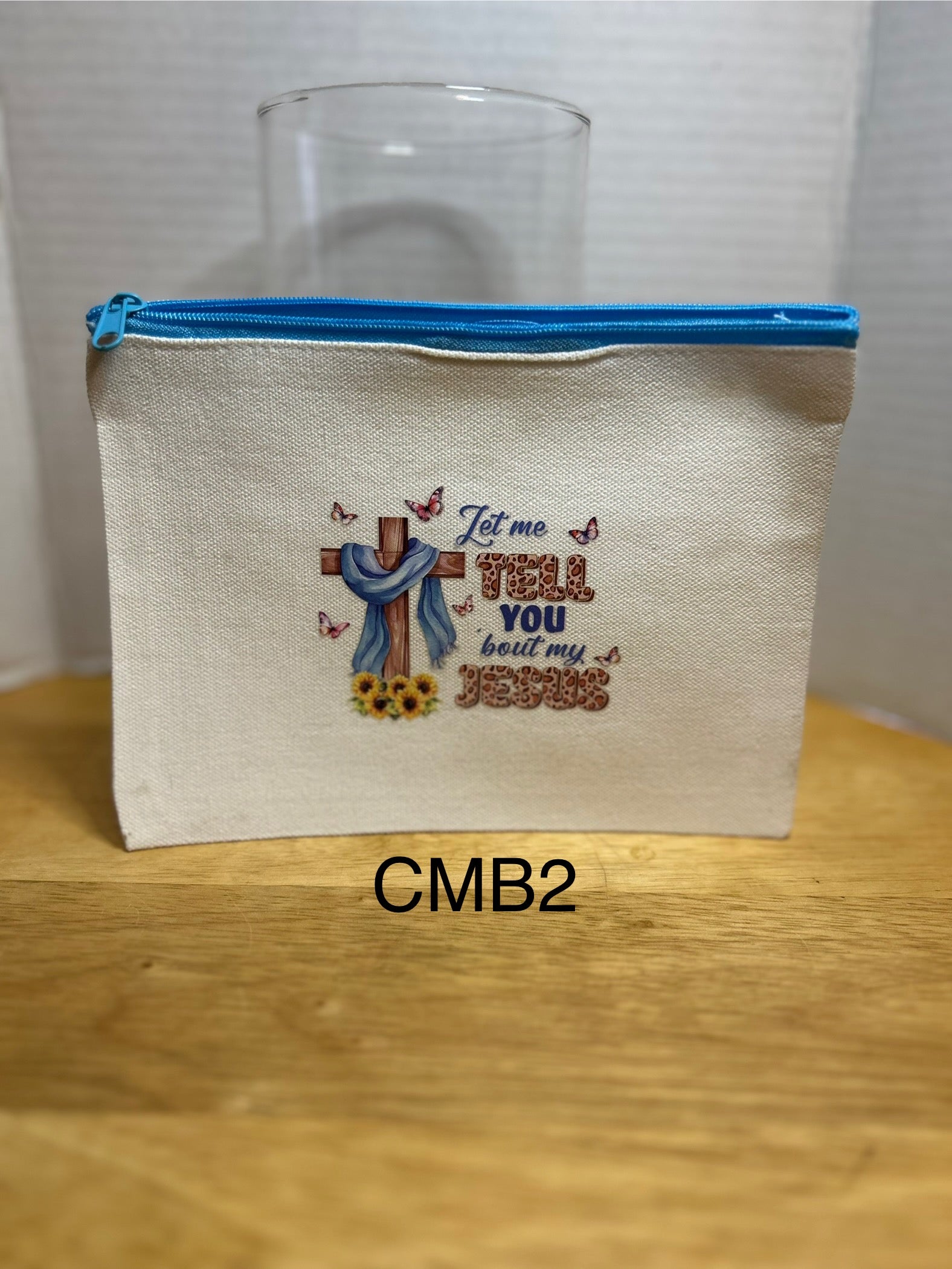 Trousse de maquillage en toile avec un beau design, 14,5 cm x 20 cm