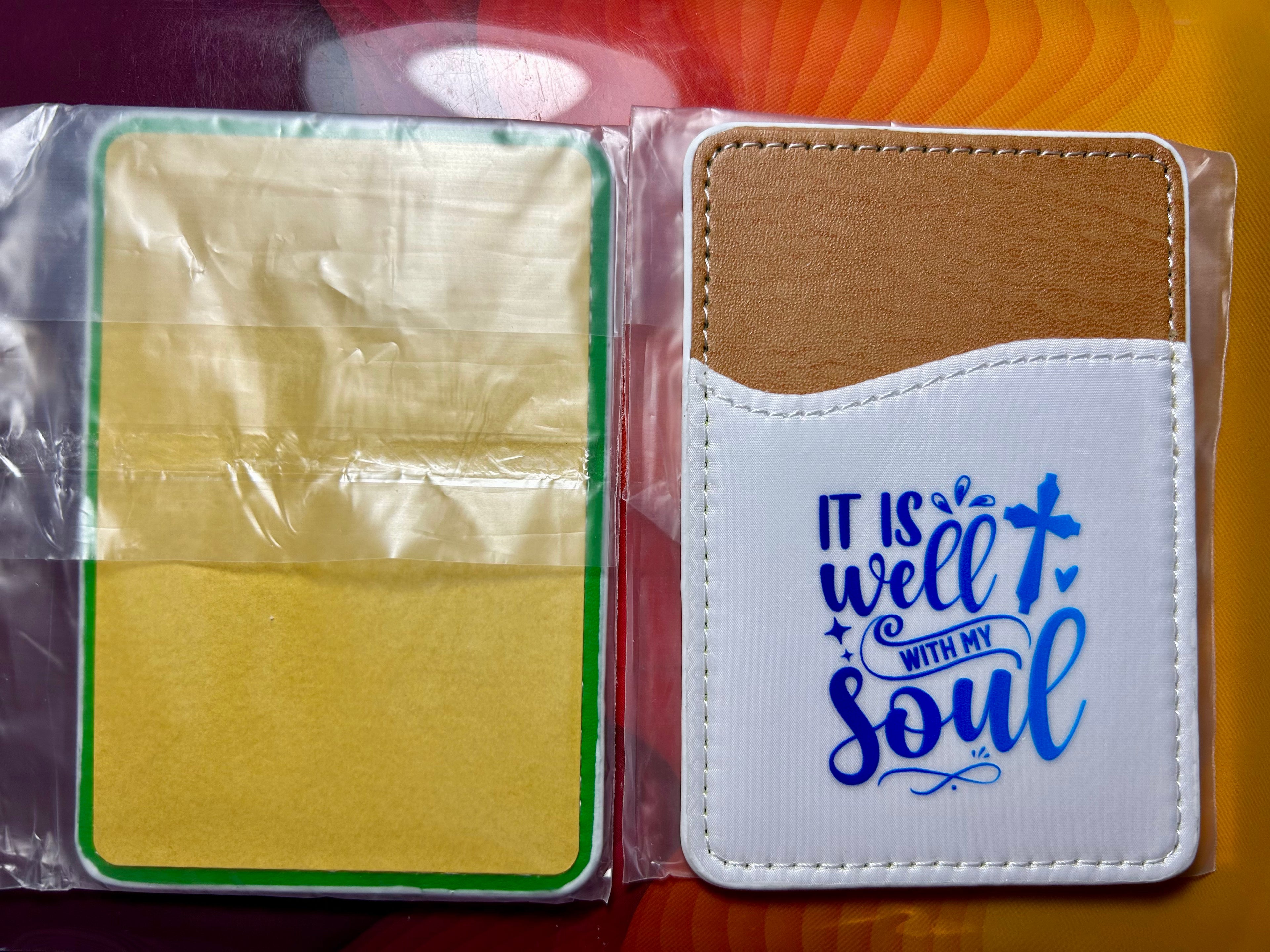 PU Leather Phone Card Holder, Stick On Credit Card Holder